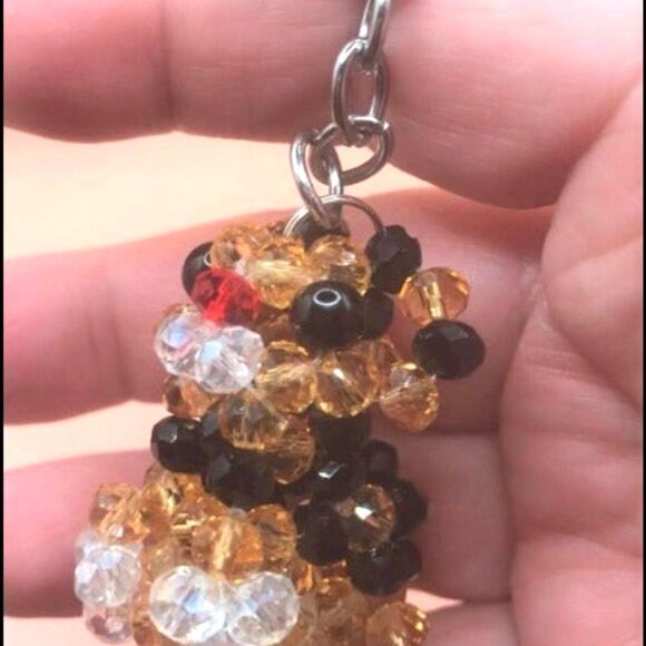 Crystal Beaded Tiger Keychain/Purse Charm - NWOT - Picture 6 of 8